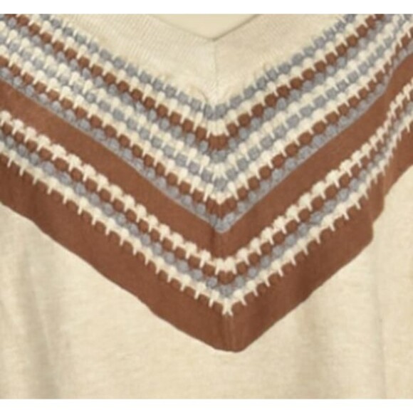 Promesa Double V-Neck Striped Sweater Size M - Picture 3 of 3